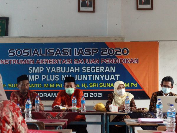 Libatkan Tim Assesor BAN-S/M dan Pengawas Pembina, SMP Yabujah Segeran Sosialisasi IASP 2020 Untuk Raih Akreditasi A